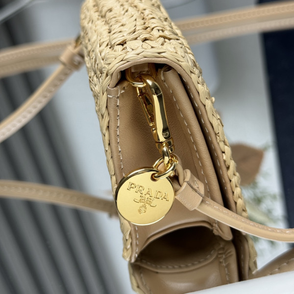 Pra*a cardholder with shoulder strap and crystals