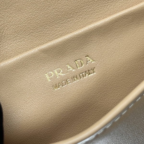 Pra*a cardholder with shoulder strap and crystals
