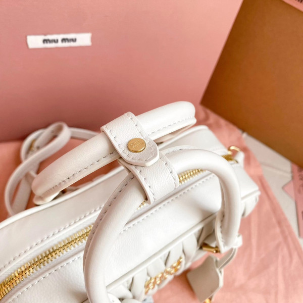 MIUMIU Arcadie matelassé nappa leather bag-19*13*6CM