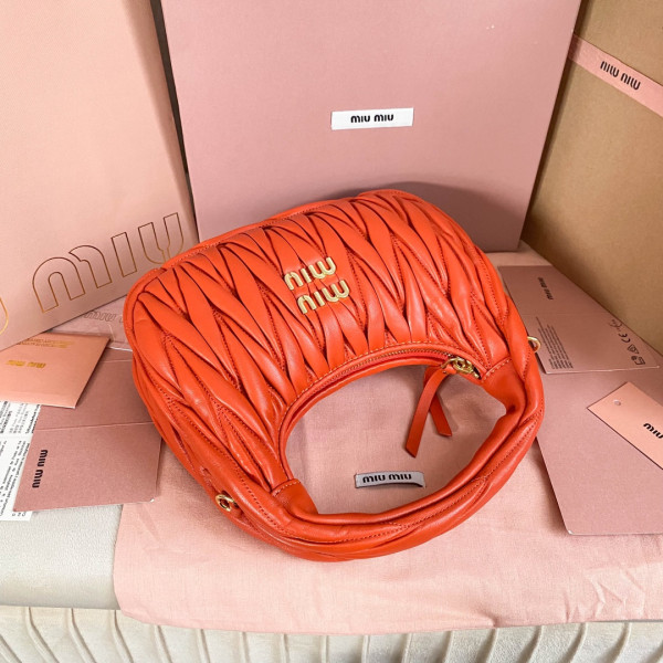 MIUMIU Wander matelassé nappa leather hobo bag