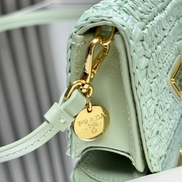 Pra*a cardholder with shoulder strap and crystals