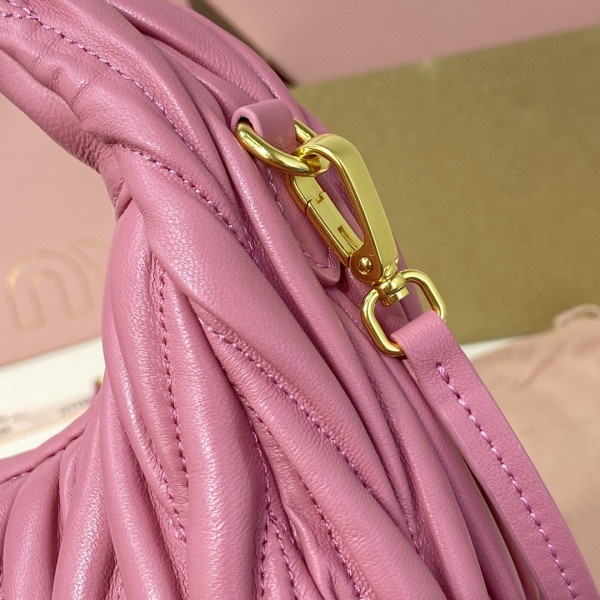 MIUMIU Wander matelassé nappa leather hobo bag