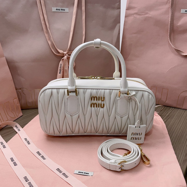 MIUMIU Arcadie matelassé nappa leather bag-XS/S/M