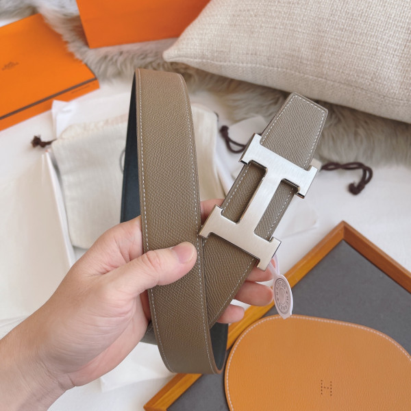 H**mes belt-silver/gold